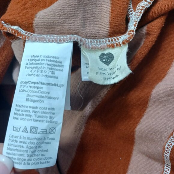 Madewell Tee Shirt Ombre Stripe Dip Dye Oversized Boyfriend Womens X Small - Picture 6 of 7